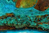 Polished Chrysocolla and Malachite - Bagdad Mine, Arizona #146527-1